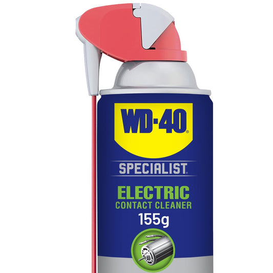 WD-40 Specialist Electric Contact Cleaner with Smart Straw, Removes Oil, Dirt, Flux Residue and Condensation from Electronics, Industrial Strength Quick-Drying Formula, 155g, Single Can