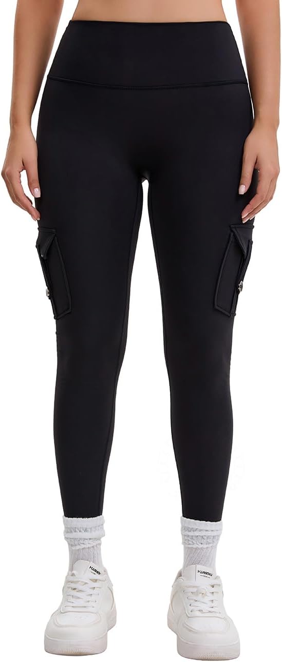 AEEZO Women's Fleece Lined Cargo Leggings Review: Warmth and Style