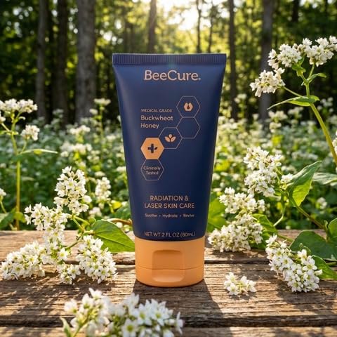 Radiation & Laser Skin Care Cream - Calendula Cream and Natural Buckwheat Honey Hydrating Skin Moisturizer to Soothe and Calm Skin After Sunburn or Skin Redness for Sensitive Skin - 2 fl oz