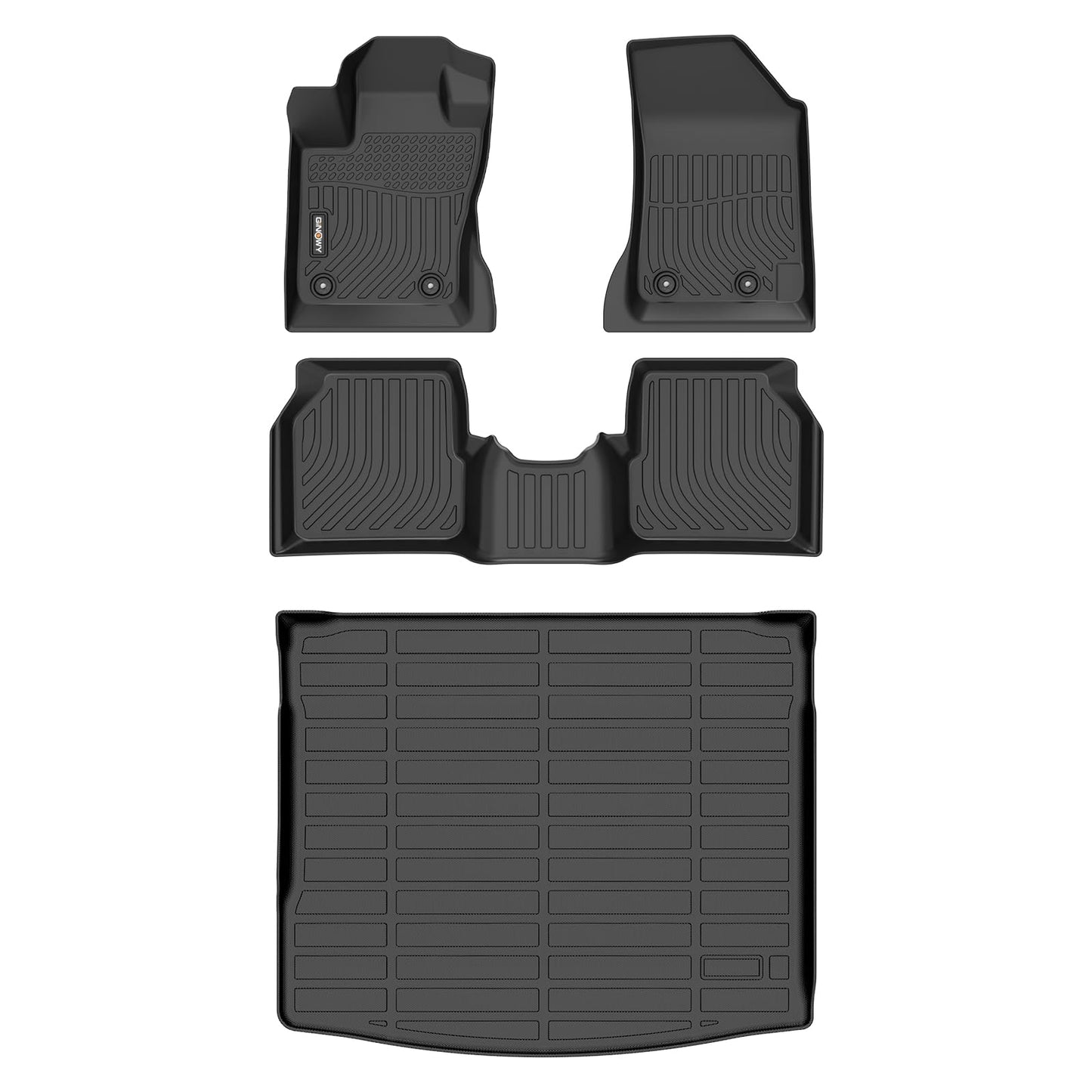 GINOWY-Floor Mats for Toyota 4Runner 1996-2002,1st+2nd Row,TPE All Weather Car Mats Custom Fit Rubber Floor Liners Car Accessories for Toyota 4Runner