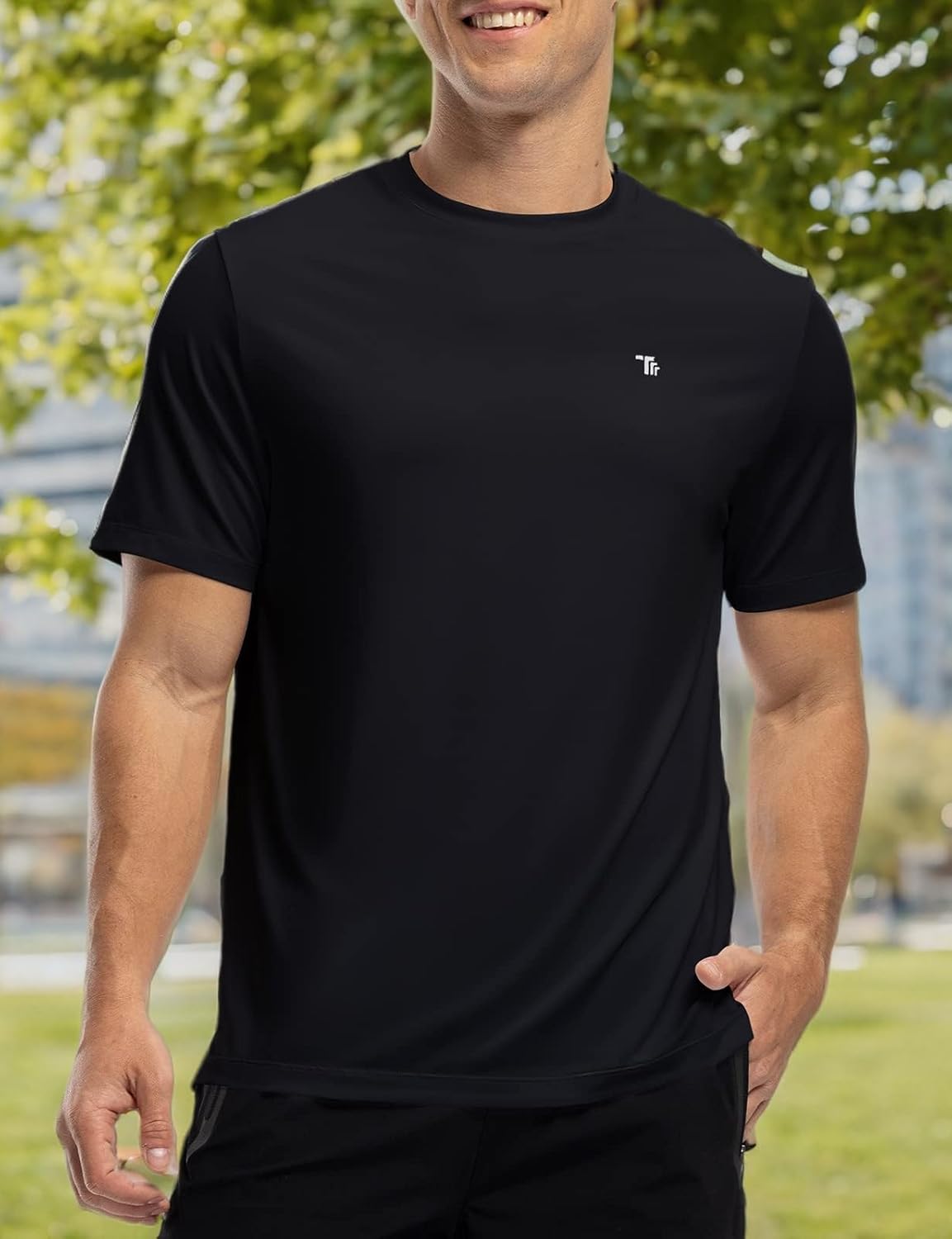 Rdruko Herren Kurzarm Trainingsshirts – Trockene Passform – Feuchtigkeitstransportierend – Für Laufen, Fitnessstudio, aktiven Sport