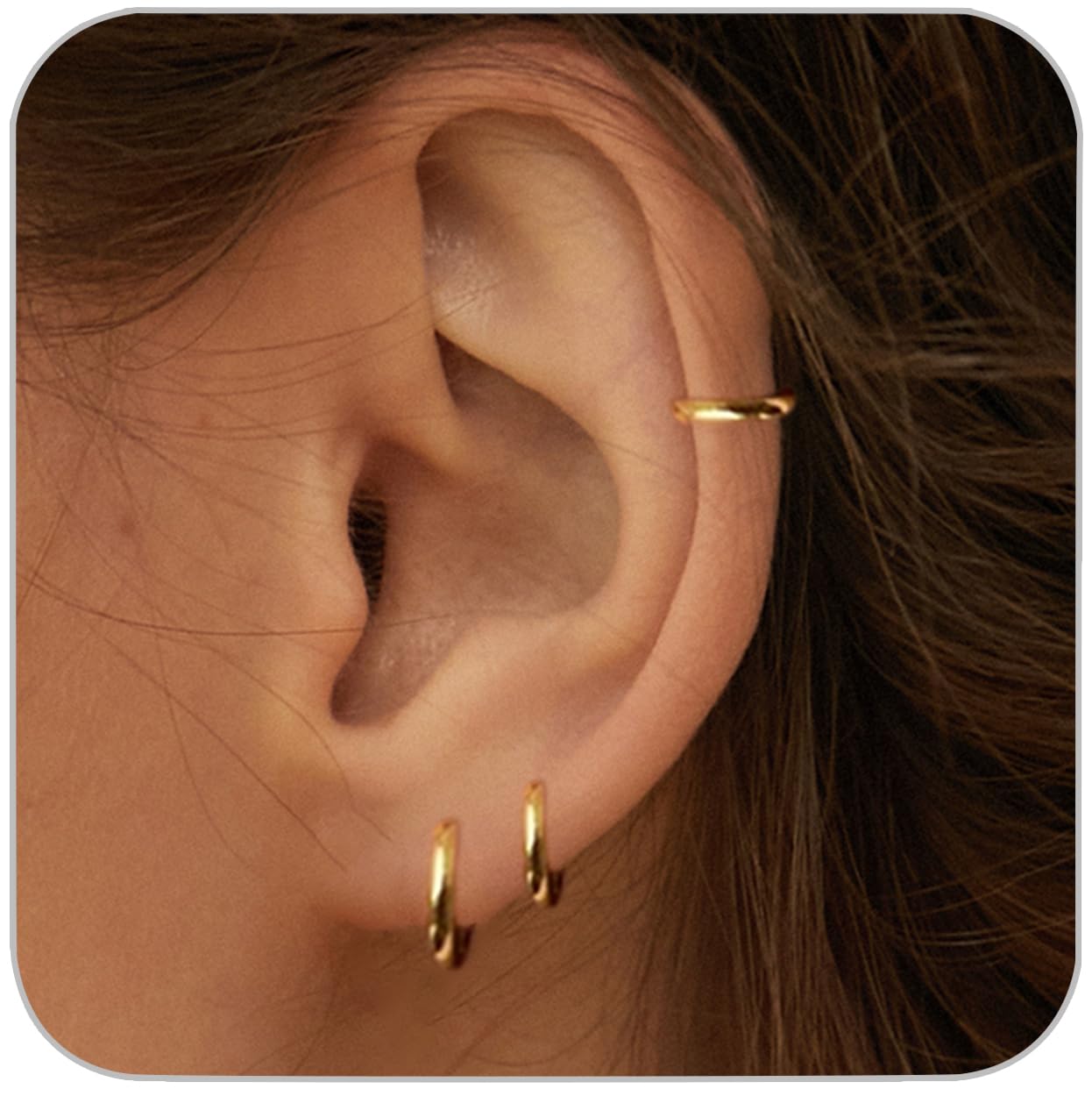 Minimalist 6mm Hoop Earrings for Women - A Perfect Choice for Sensitive Ears