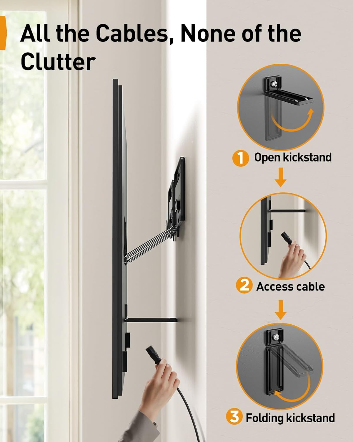 Perlegear Ultra Slim TV Wall Mount 0.3” Low Profile, Compatible with 43”- 86” Flat TV, Neo QLED, Frame TV, Flush Mount Flat Mount Bracket, Micro Gap, Holds up to 132 lbs, Blends Into Any Interior