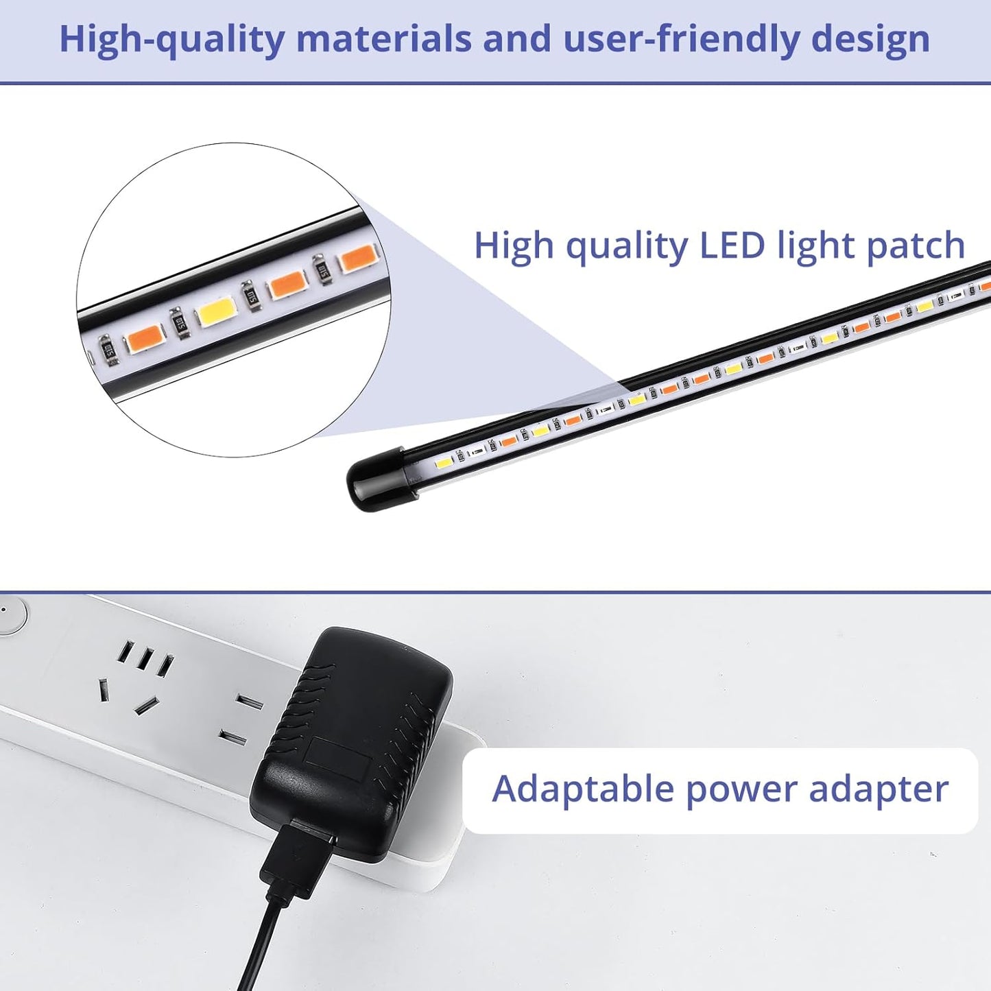 Sondiko LED Pflanzenlampe, Vollspektrum Pflanzenleuchte für Zimmerpflanzen mit automatischem Ein-/Ausschalten 3/9/12H Timer, 10 dimmbare Stufen, verstellbarer Schwanenhals, 3 Schaltmodi