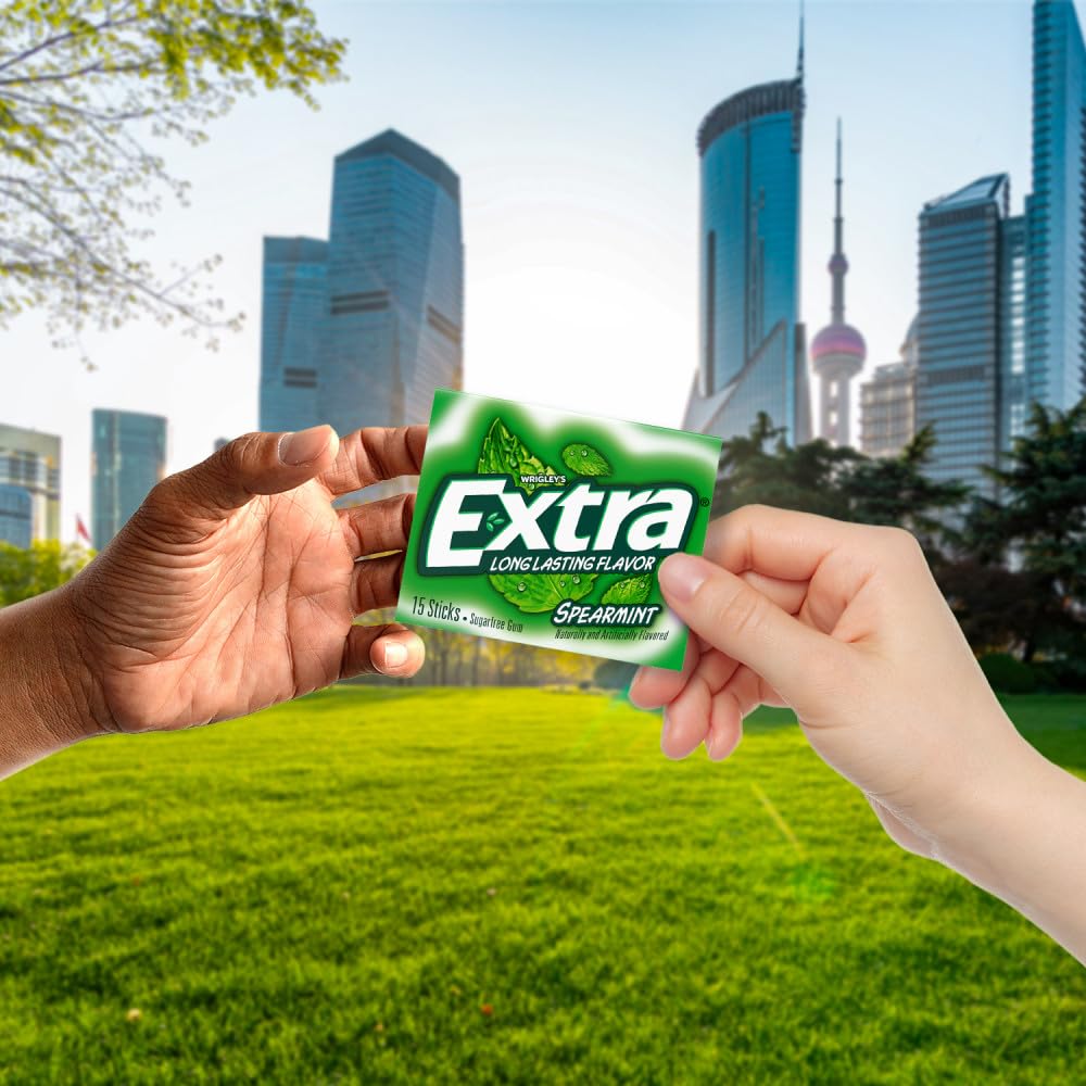 Extra Gum Spearmint Sugarfree Gum Bulk for Fresh Breath On-the-Go