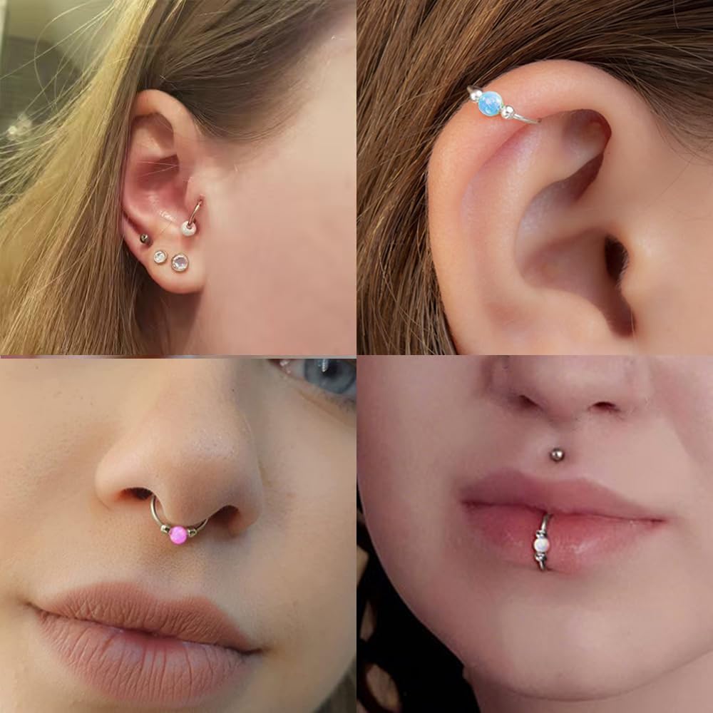 Minimalist Opal Earrings for Sensitive Ears