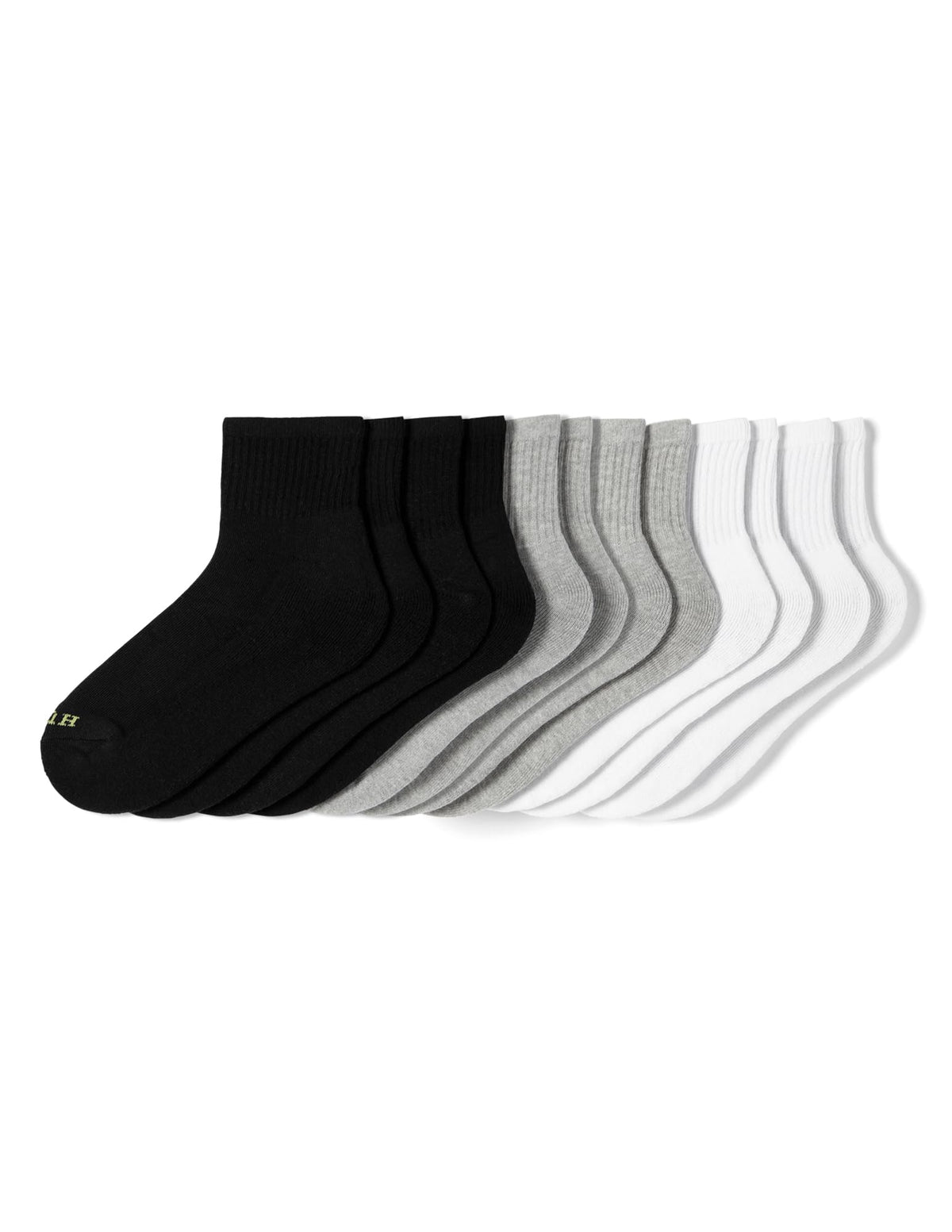 Hue Women's Mini Crew Sock 6-Pack, White, One Size