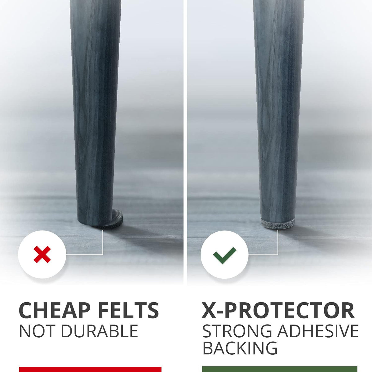 Felt Pads X-PROTECTOR - Giant 235 Pack Premium Furniture Pads. Huge Quantity Felt Furniture Pads Wood Floor Protectors for Furniture Feet – Best Hardwood Floor Protectors. Protect Your Wood Floors!
