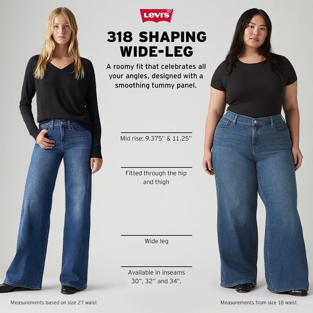 Levi's Womens 318 Shaping Wide-Leg Jeans: A Game-Changer for Comfort and Style