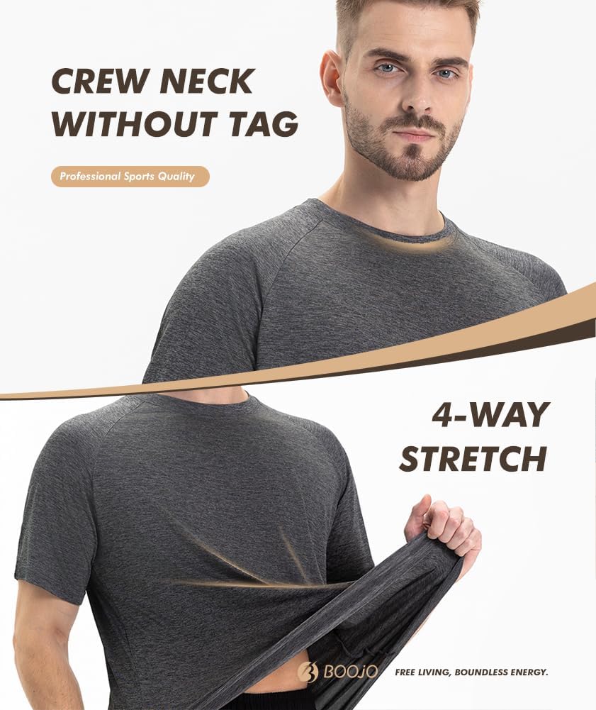 5er Pack Sport-T-Shirts für Herren – schnelltrocknend, lässig, feuchtigkeitsableitend, für das Training, Fitnessstudio, Sport, kurze Ärmel, für Basketball, Laufen