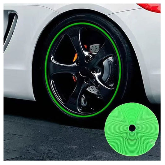 16M Rim Protectors for Alloy Wheels, Car Vehicle Color Wheel Rims Protectors Decoration Strip Tire Guard Line Rubber Moulding Trim, 2 Rolls of Car Wheel Rim Protection Strips,Red,16m