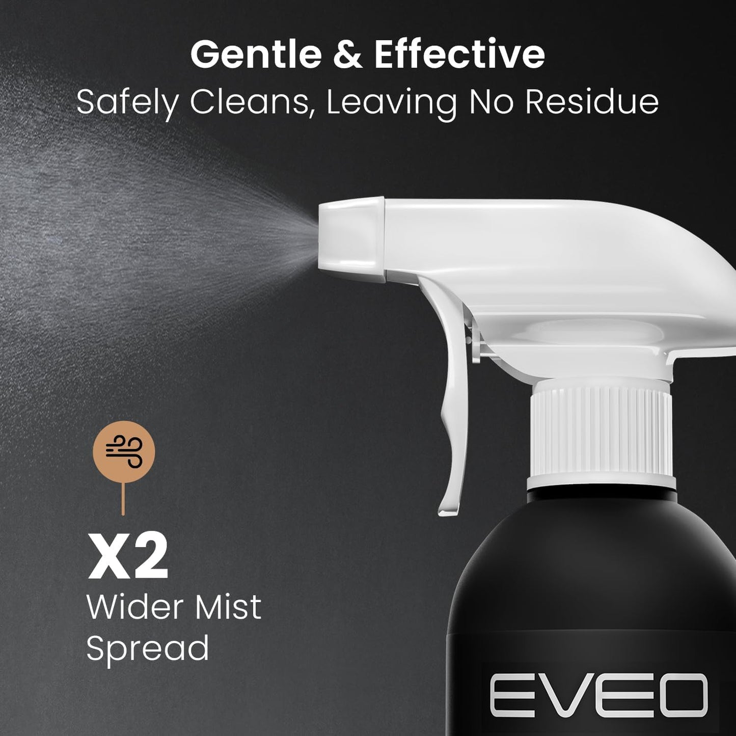 EVEO® Bildschirmreiniger Spray Set (Streifenfrei) TV Bildschirmreiniger für Smart TV, LCD, LED, OLED | Computer Bildschirmreiniger Spray und Mikrofasertuch - TV, Monitor, Laptop, iPad, Auto - 200ml 1er Pack