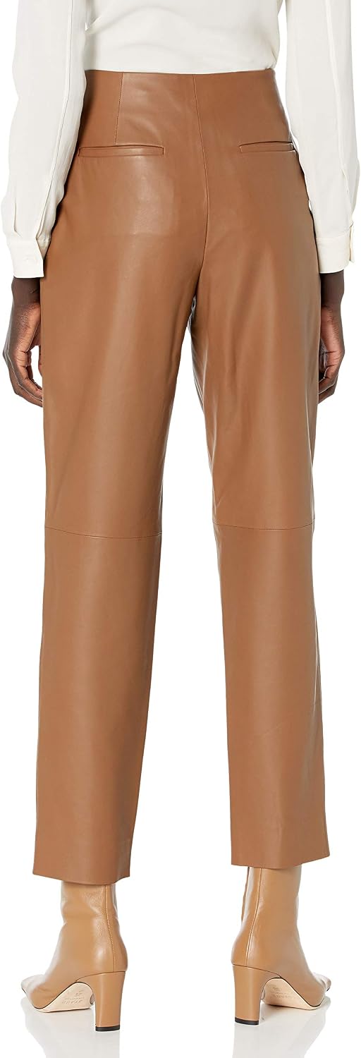Vince Womens Leather Tapered Pant