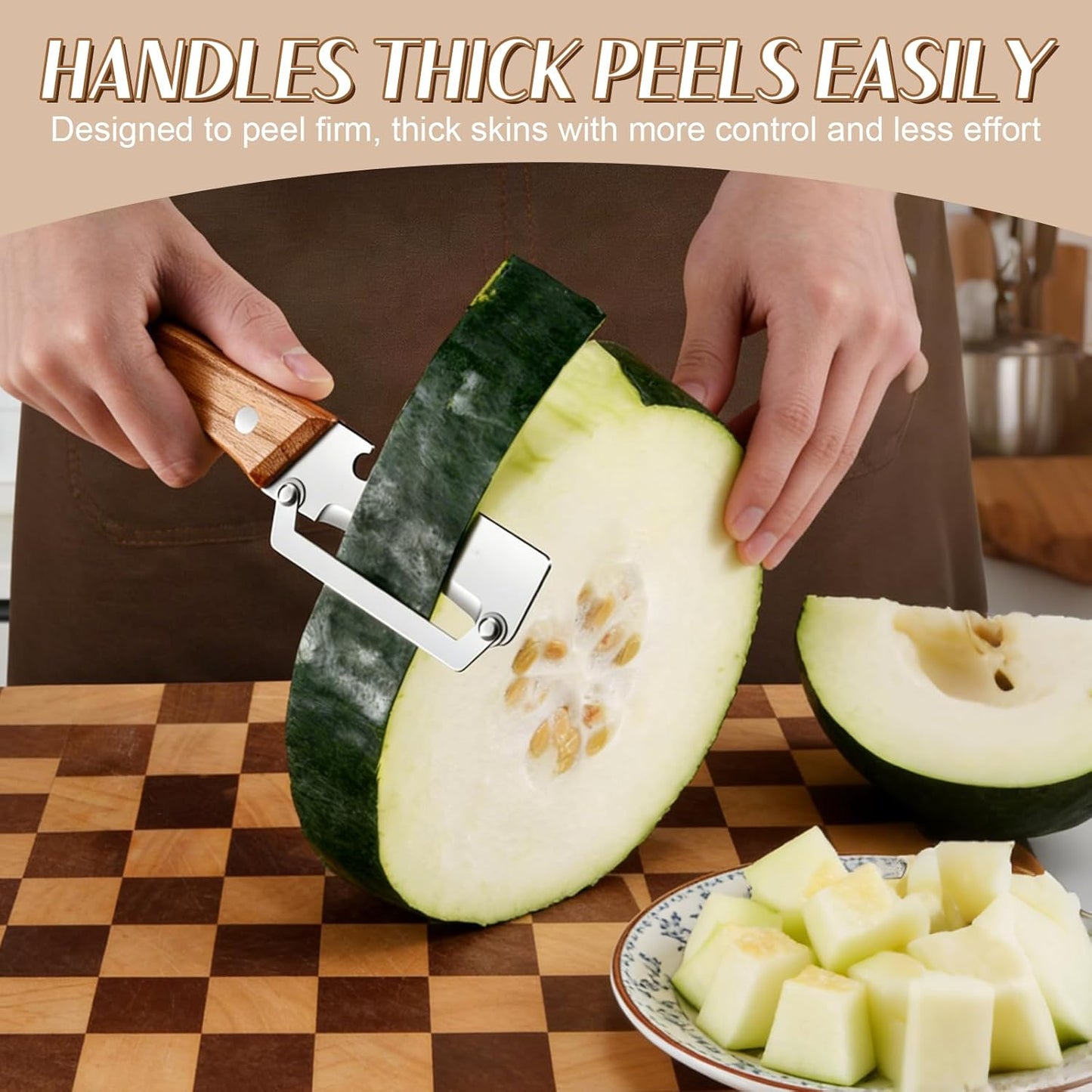 2026 Upgrade Vegetable Peeler With Wooden Handle