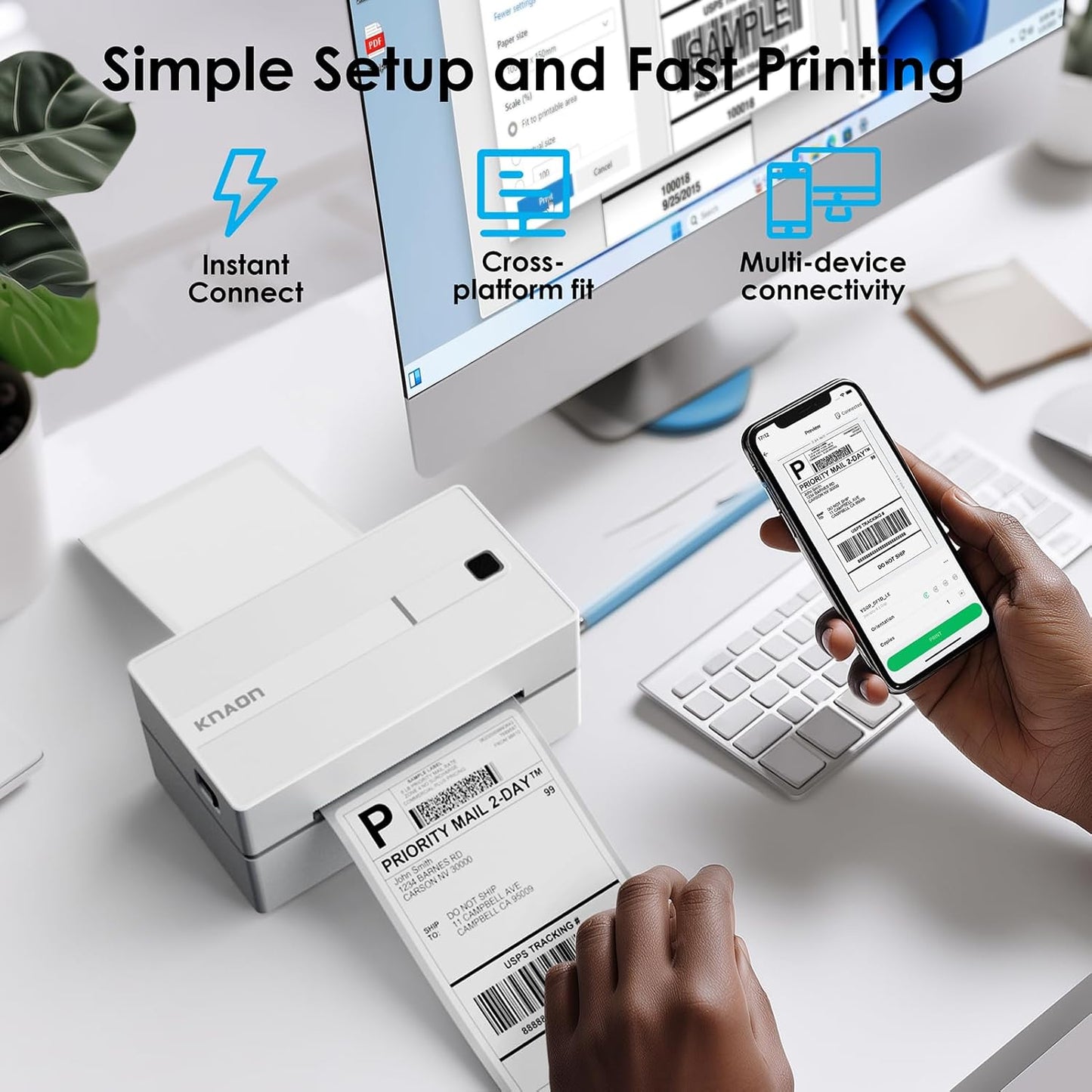 KNAON Bluetooth Thermal Shipping Label Printer Review