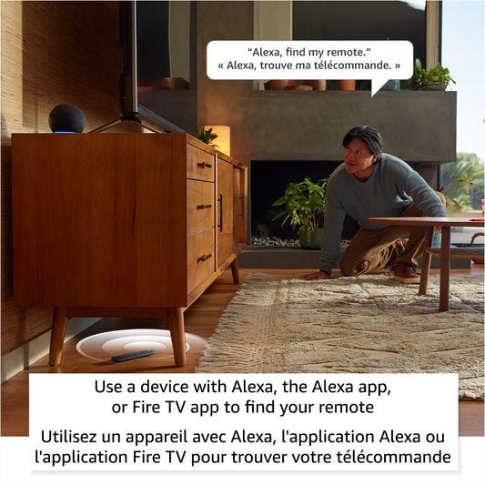 Amazon Fire TV Alexa Voice Remote Pro (newest model), includes remote finder, TV controls and backlit buttons (requires compatible Fire TV device)