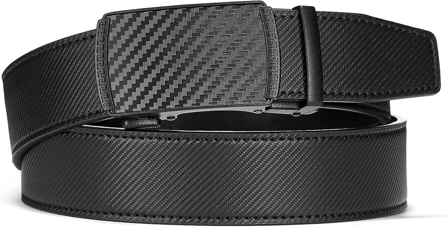 CHAOREN Mens Belt Leather Belts for Men Ratchet Belt, Customizable Fit (35mm)