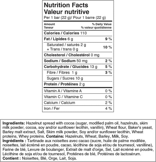 NUTELLA B-READY; Snack Bars; Crunchy Wafer Filled With Delicious NUTELLA; 15 bars pack; 330g