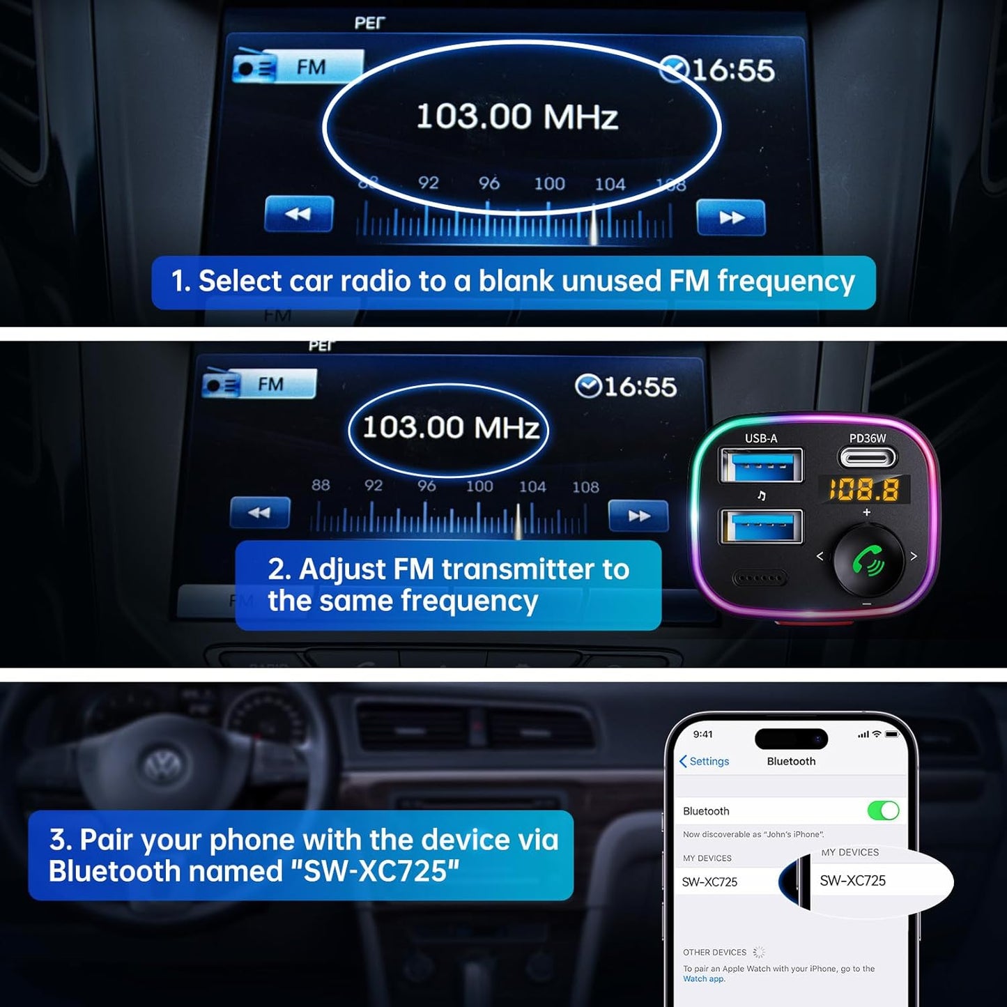 Syncwire Bluetooth 5.4 FM Transmitter Car Adapter Review