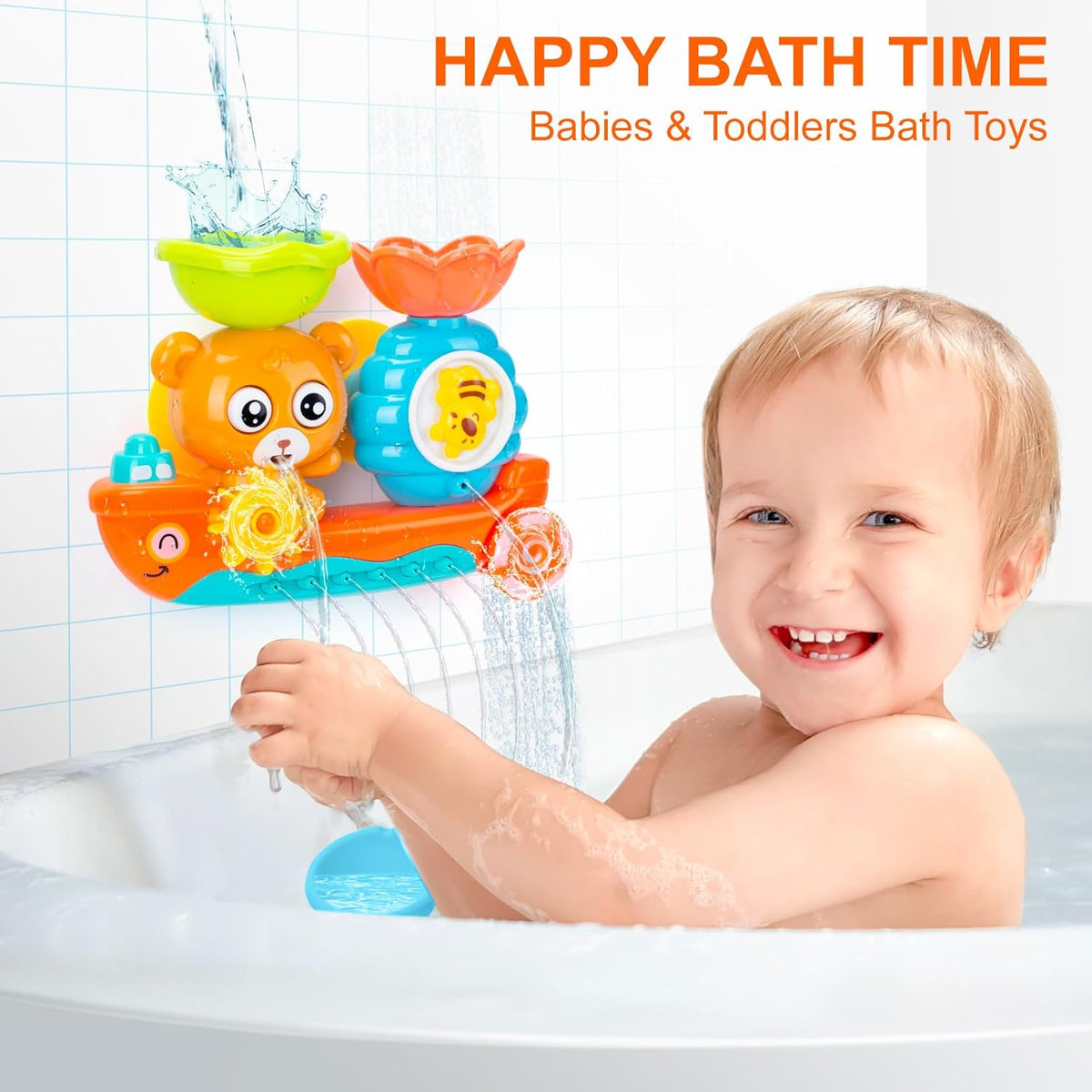 Bath Toys for Toddlers,Baby Bath Toy,Bath Toys for Kids,Water Bathtub Toy for Year Old Girls Boys Gifts,Toddlers Toys,Sensory Toy for Toddler