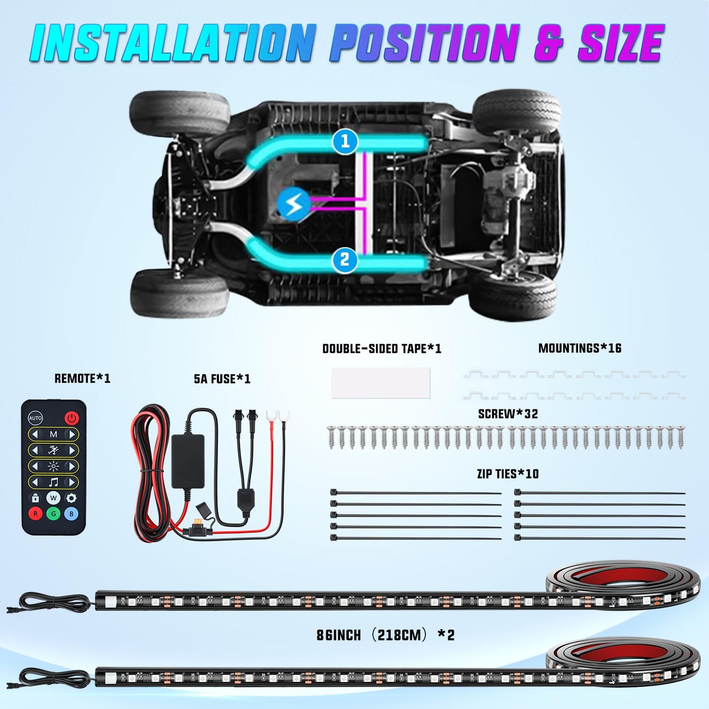 Nilight 6PCS Golf Cart Underbody Light Kit with Canopy Lights Dream Color Multi-Mode Neon Accent Lighting APP Remote Control Sound Active Music Sync IP67 Waterproof 12V-66V for EZGO Yamaha Club Car