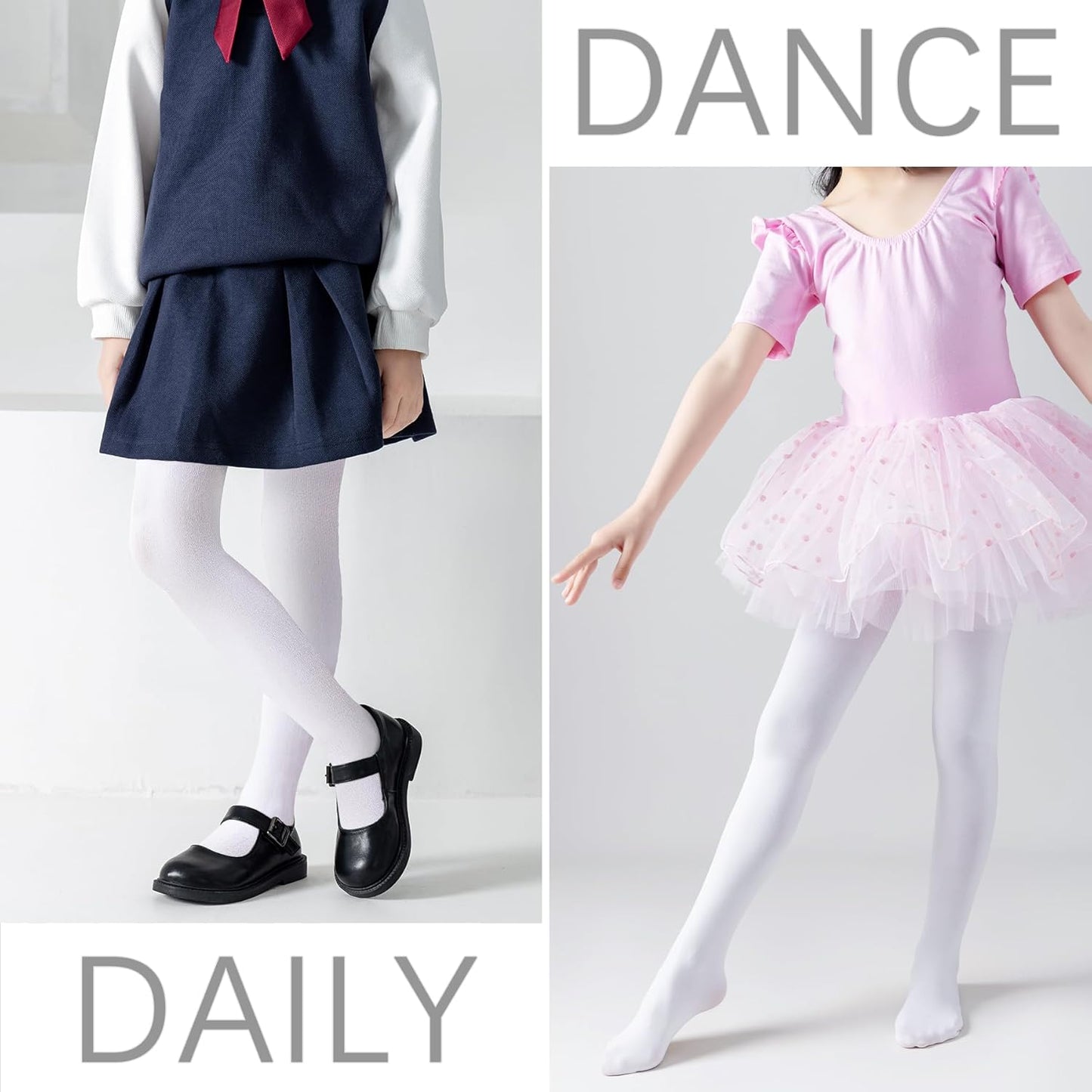 Ballettstrumpfhosen Mädchen Tanzstrumpfhosen Schulmädchen Fußlose Leggings Kinder Ultraweiche Strumpfhosen Kleinkind