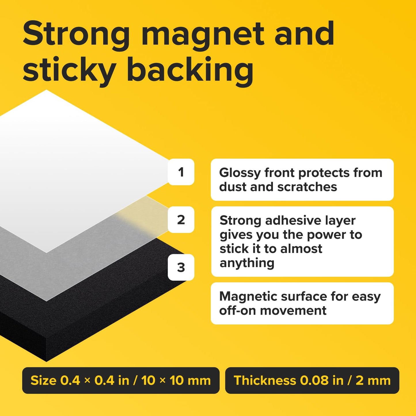 Runde, flexible Magnete mit Klebefläche – (120 Stk. 2x0,2cm) Magnetpunkte für Whiteboard, Kühlschrank – Sticker für Planung und Organisation – Ein Muss für Lehrer – Unterrichtsmaterial