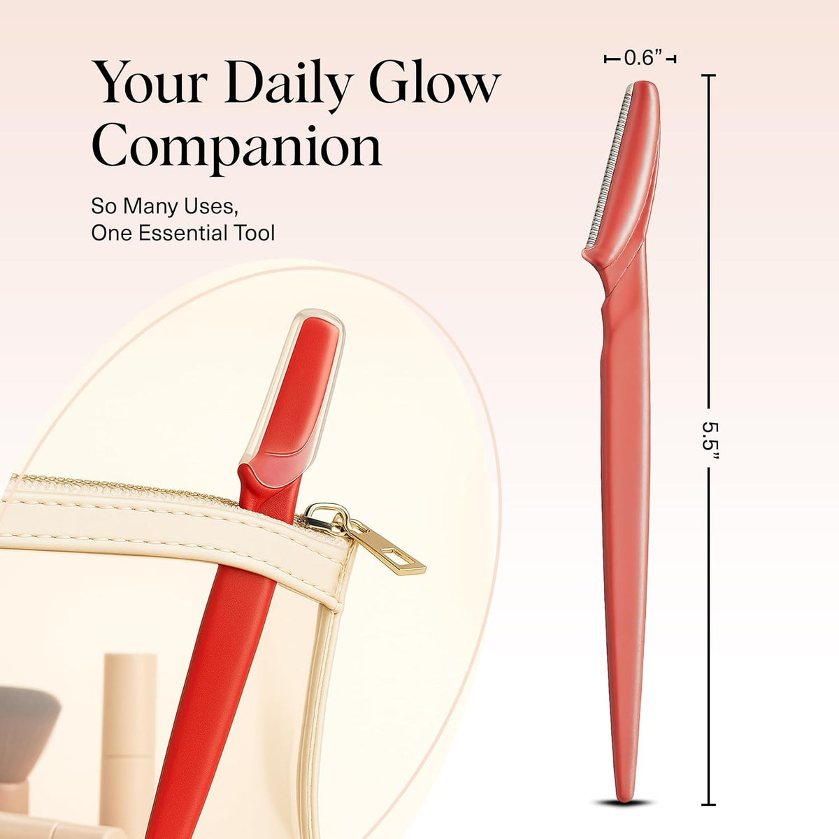 Kitsch Dermaplane Razor for Women Face – Face Razors for Women & Men, Eyebrow Trimmer & Face Shaver – Exfoliating Facial Razor & Skin Care Tool for Smoother Skin - Terracotta, 12 pcs