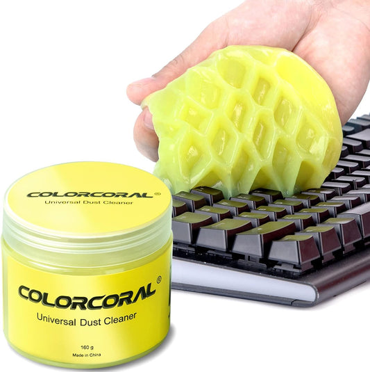 ColorCoral Car Cleaning Gel Universal Gel for Car Vent Cleaner Cleaning Putty Auto Detailing Car Interior Dust Cleaning Kit for Auto Seat, Christmas Stocking Stuffers for Adults Men Women Kid 160g