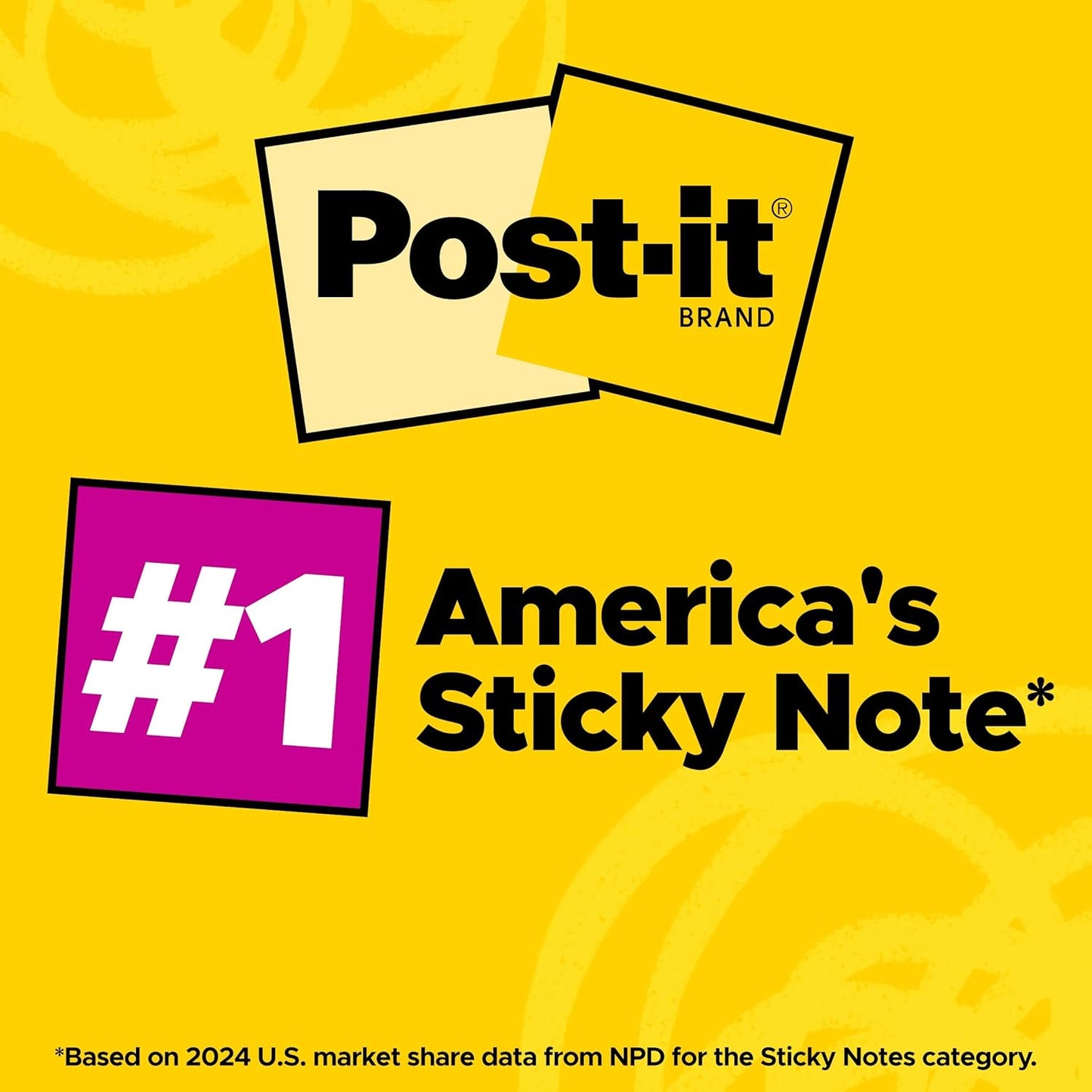 Post-it Super Sticky Haftnotizen, 5 Haftnotizblöcke, 76 x 76 mm, Schulbedarf, Bürobedarf, Haftnotizen für vertikale Flächen, Monitore, Wände und Fenster, Supernova Neons Kollektion