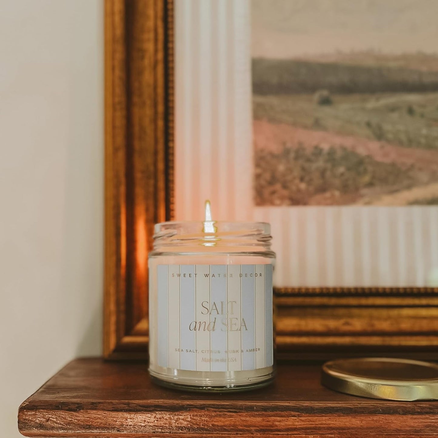 Sweet Water Decor Salt and Sea Patterned Candle