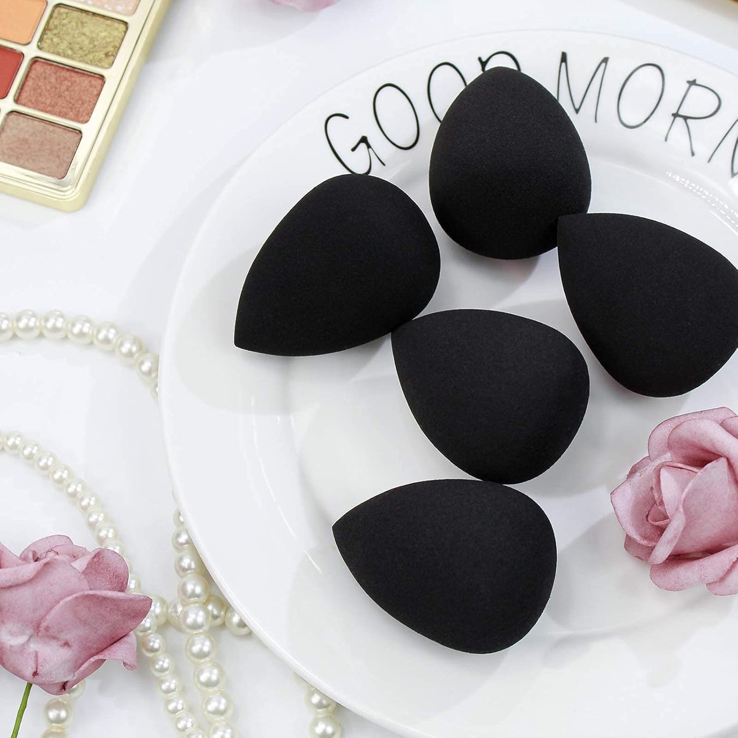 BEAKEY Make-up-Schwamm-Set, 5 Stück, mikroporös, geringe Absorption, weiche, latexfreie Foundation-Beauty-Schwämme und -Blender für Puder-Creme