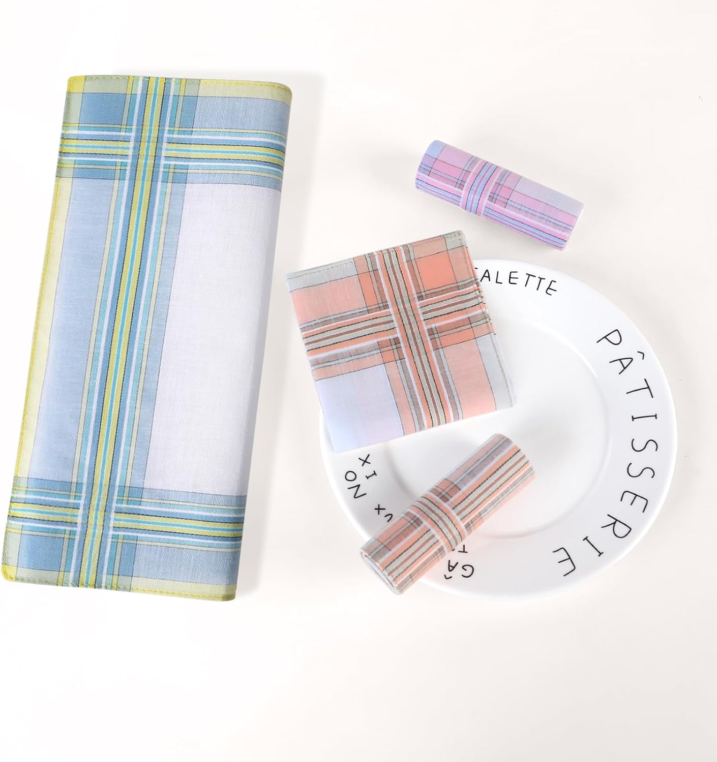 Elevate Your Style with Houlife's 100% Cotton Striped Handkerchiefs