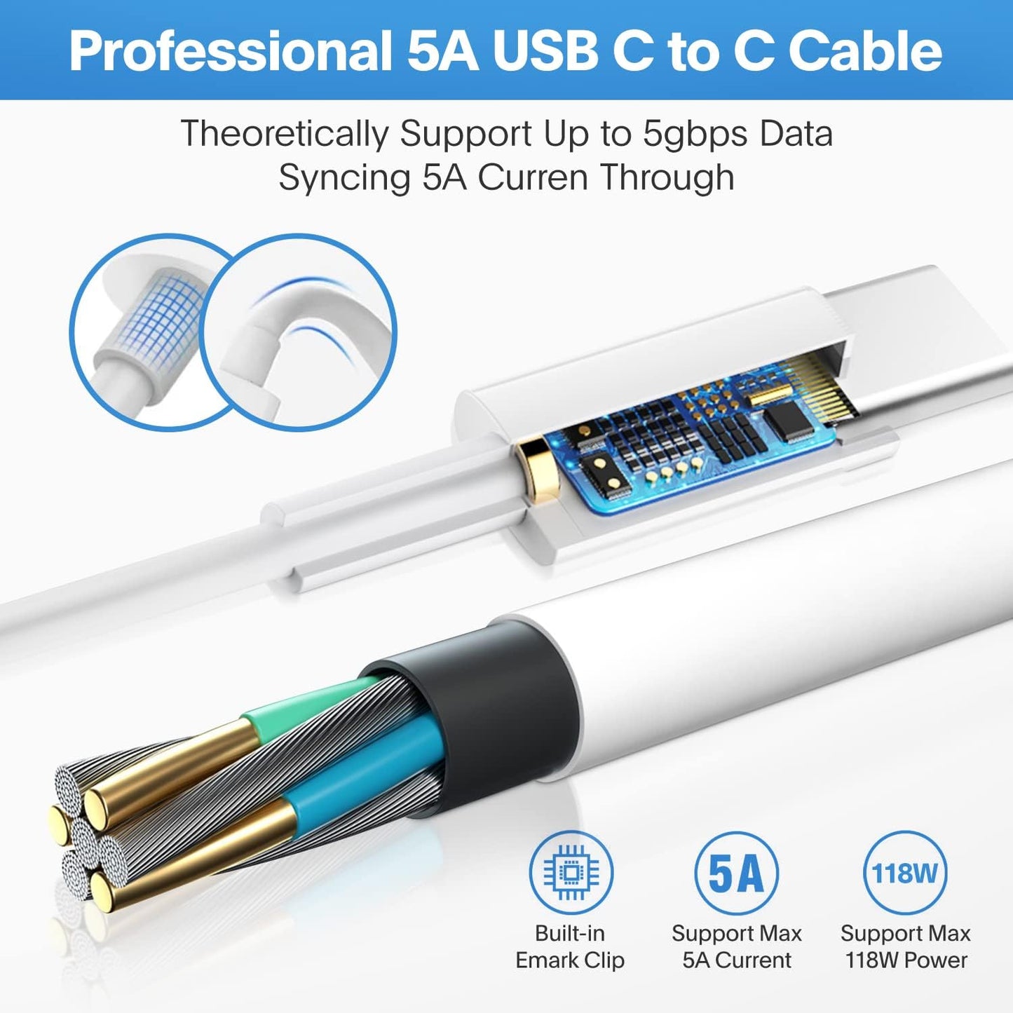 Mac Book Pro Charger - 118W USB C Charger for Fast Charging