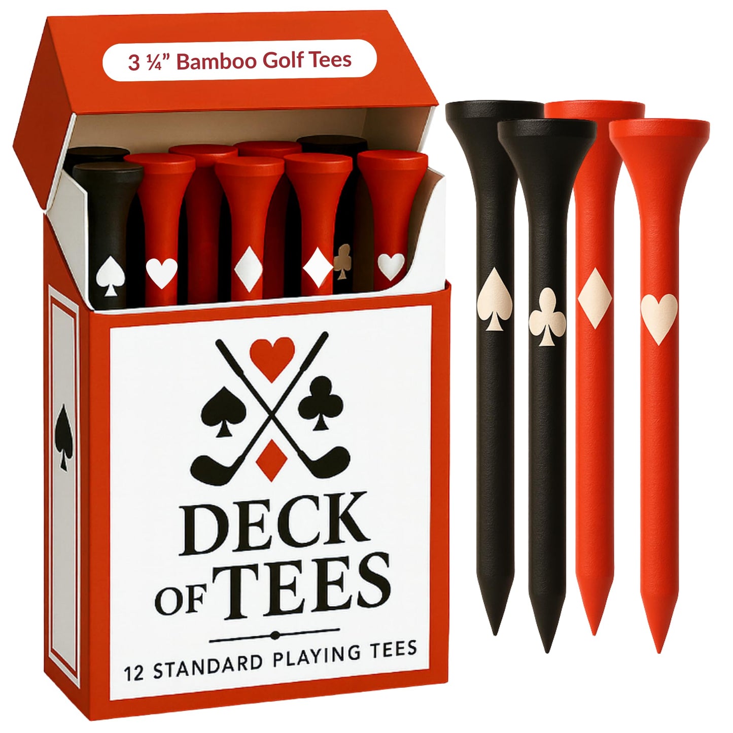 Funny Golf Tees | Novelty Box, 3.25" Wooden Tees | Iconic Packaging | Funny Golf Accessory for Golfers