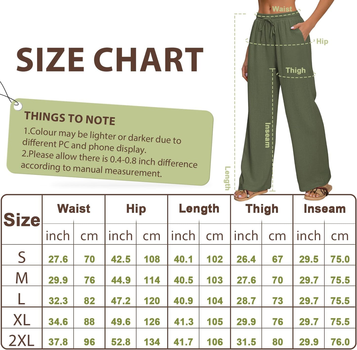 AISEW Women's Cotton Linen Palazzo Pants: The Ultimate Lounge Wear