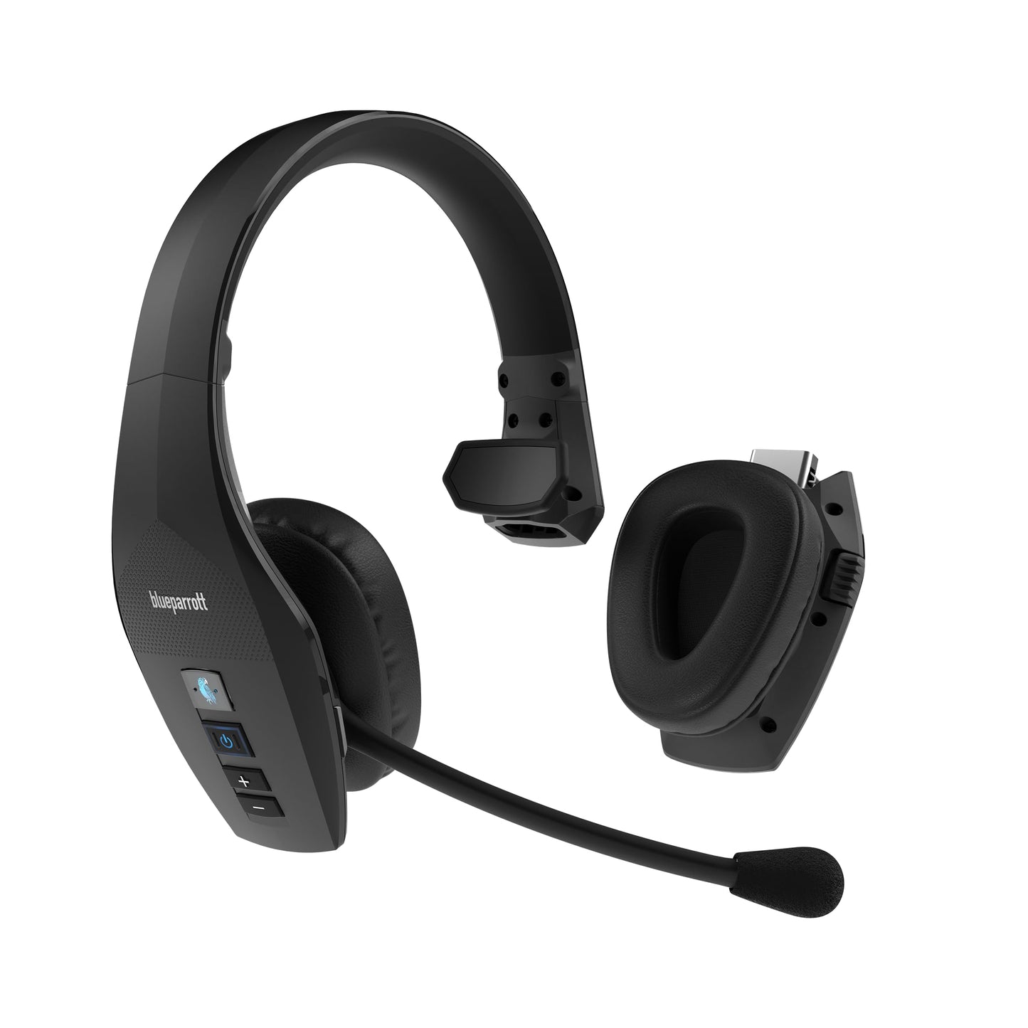 BlueParrott B450-XT Noise Cancelling Bluetooth Headset – Updated Design with Industry Leading Sound & Improved Comfort, Up to 24 Hours of Talk Time, IP54-Rated Wireless Headset,Black