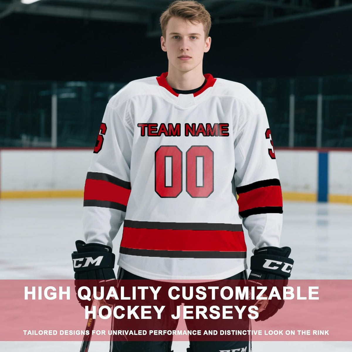 Custom Hockey Jersey for Mens Youth Kids Personalized Boys Ice Hockey Practice Jersey Uniform Add Own Name Number Team Logo