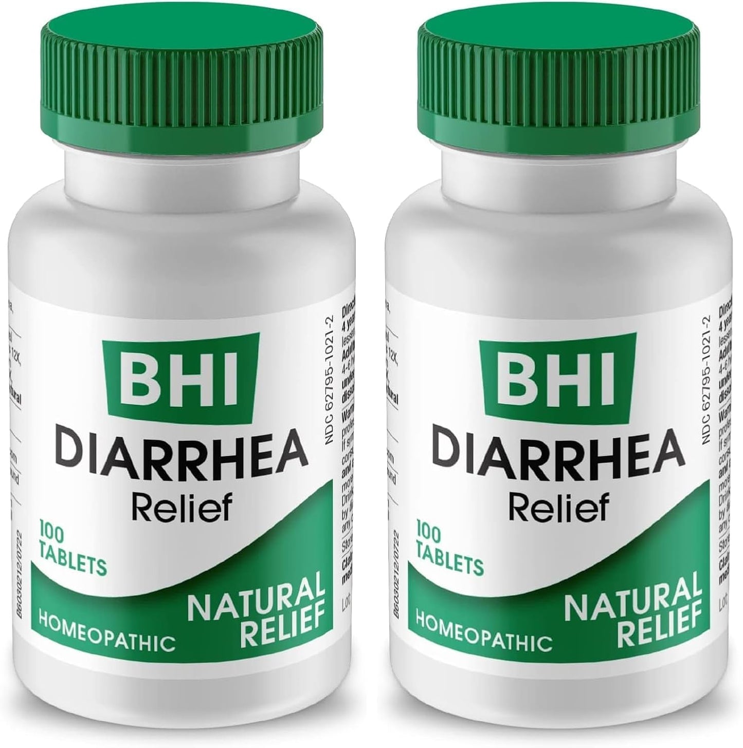 MediNatura BHI Diarrhea-Diarrhea Medicine for Fast-Acting Relief-Relieves Stomach Aches-Dissolvable Tablets-Natural Plant & Mineral-Based Ingredients-Non-Drowsy-Daily Support, 100 Count (Pack of 2)