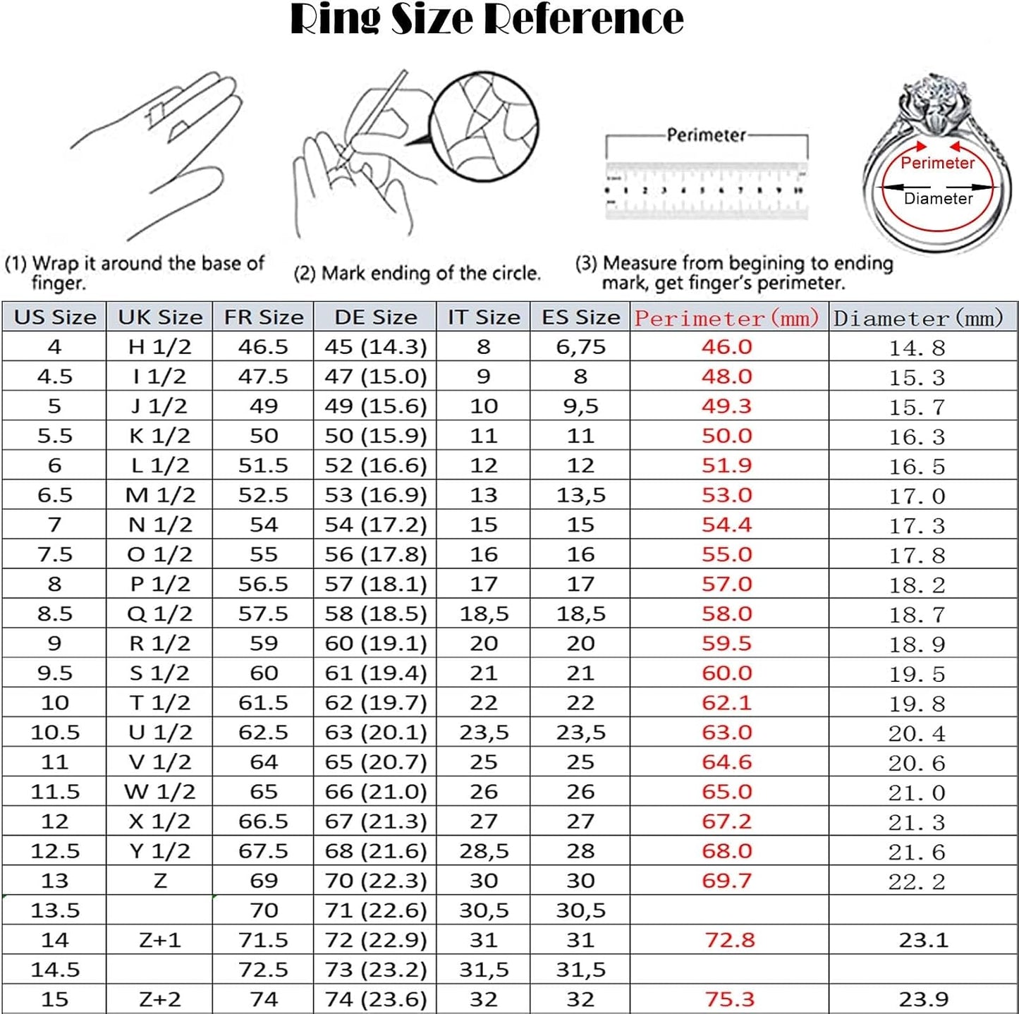 Aienid Size 8 Rings for Women 14K Rose Gold Ring Guard with 0.2CT Diamond Solid Not Plated Popular for Sister Mothers Day Jewelry