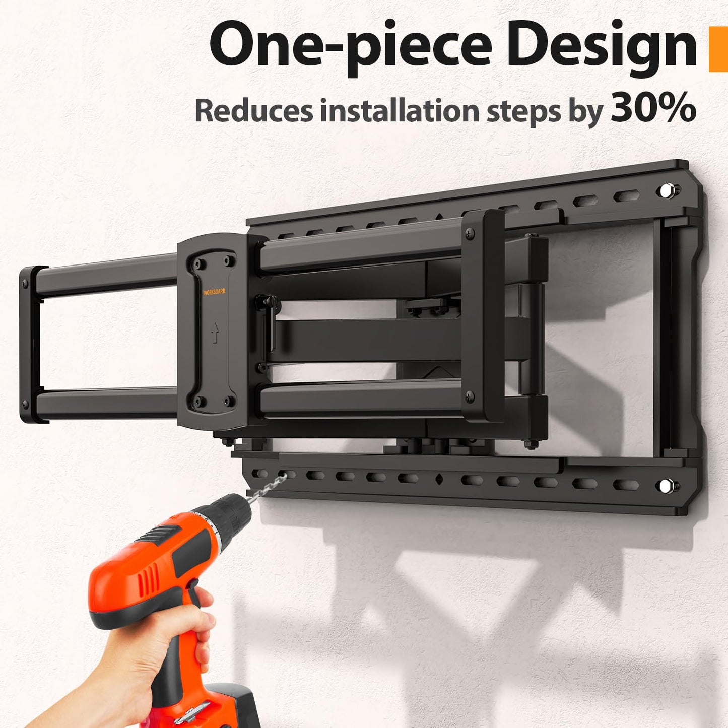 IWORKBOARD 55 65 75 85 inch Tilting TV Wall Mount for 32-90 '' TVs, Low Profile TV Mount Bracket, Safe Lock & Quick Release, Max VESA 600x400mm, 24 inch Studs,132 lbs, Fit Most 55+ 75+ 85+ 86 TVs