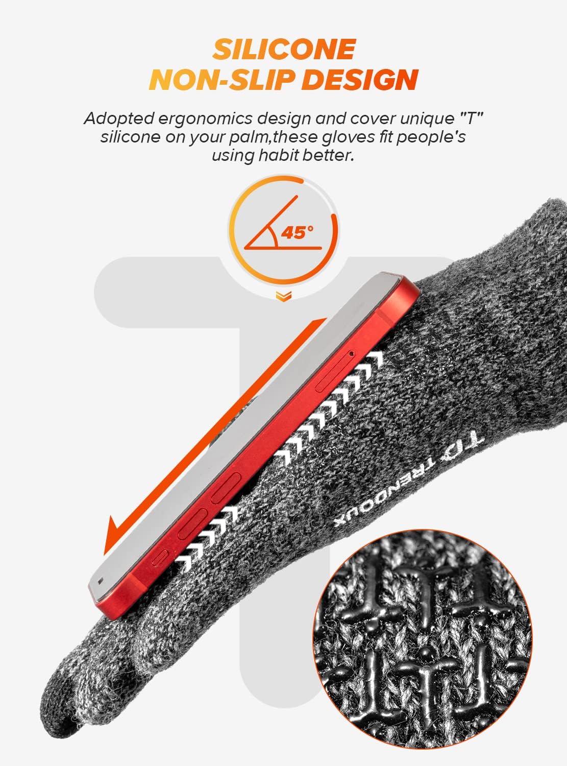 TRENDOUX Merino Wool Winter Gloves
