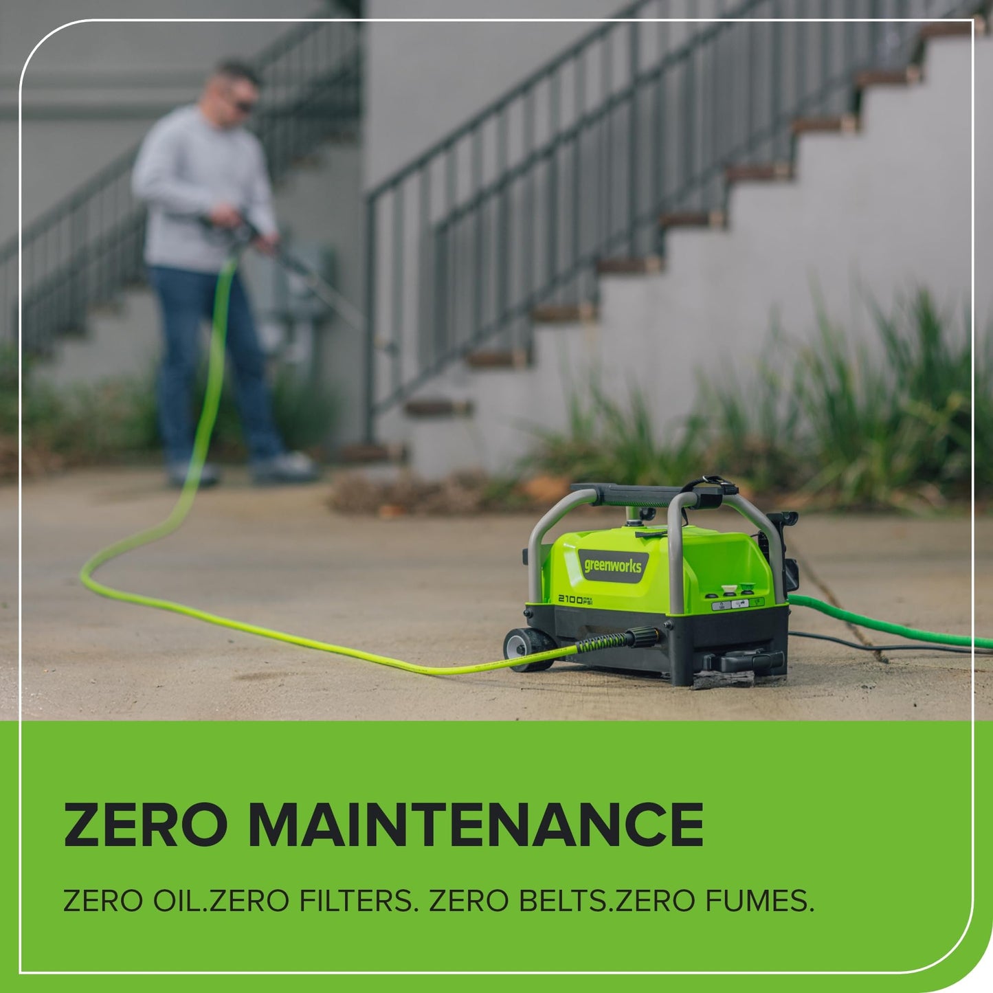 Greenworks 1800 PSI (1.1 GPM) Electric Pressure Washer PWMA Certified