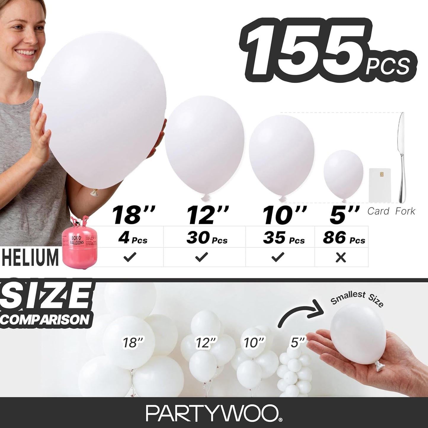 Elevate Your Party Decor with PartyWoo's White Balloons