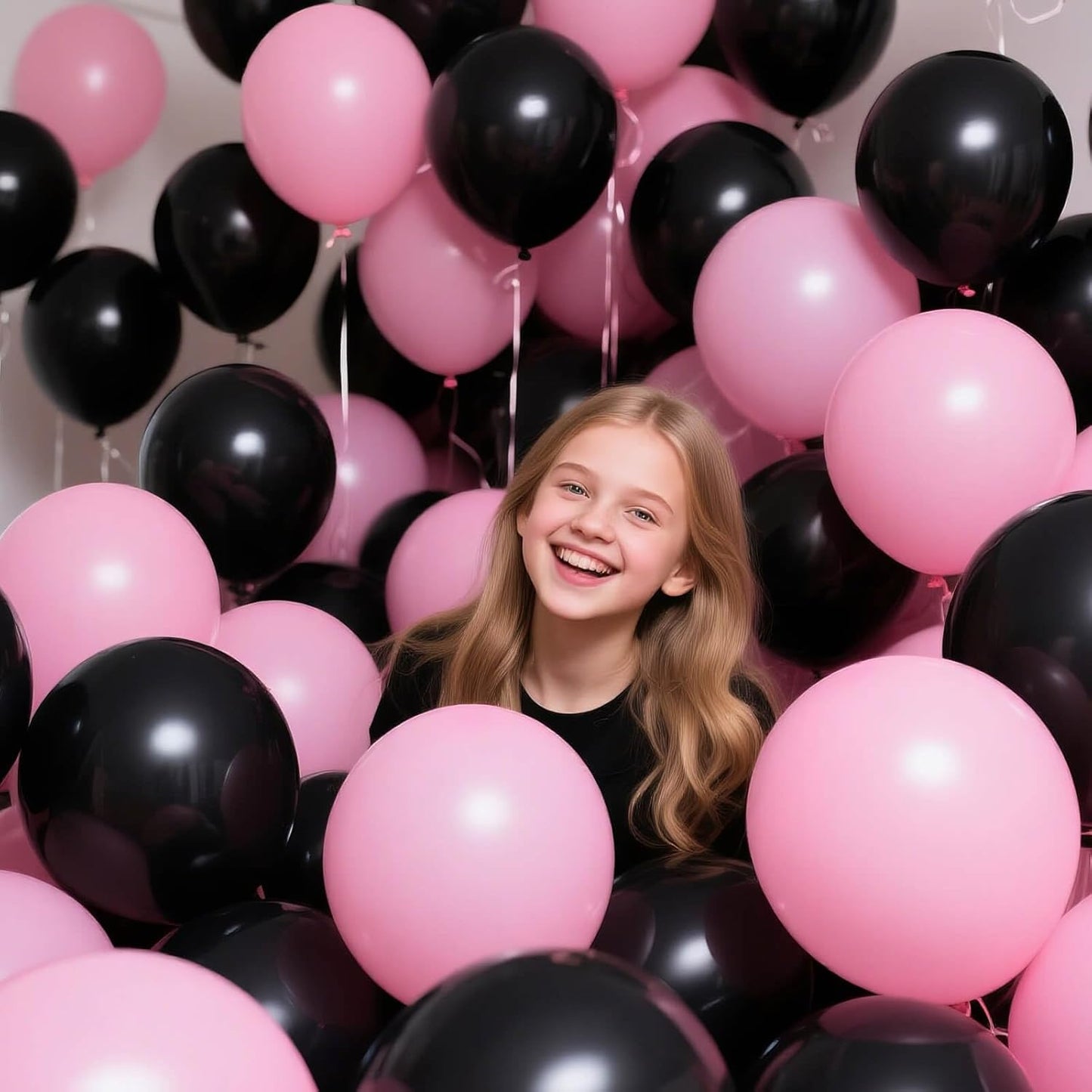 110pcs Black Balloon 12 inch, Black Latex Balloons for Birthday Party Baby Shower Wedding