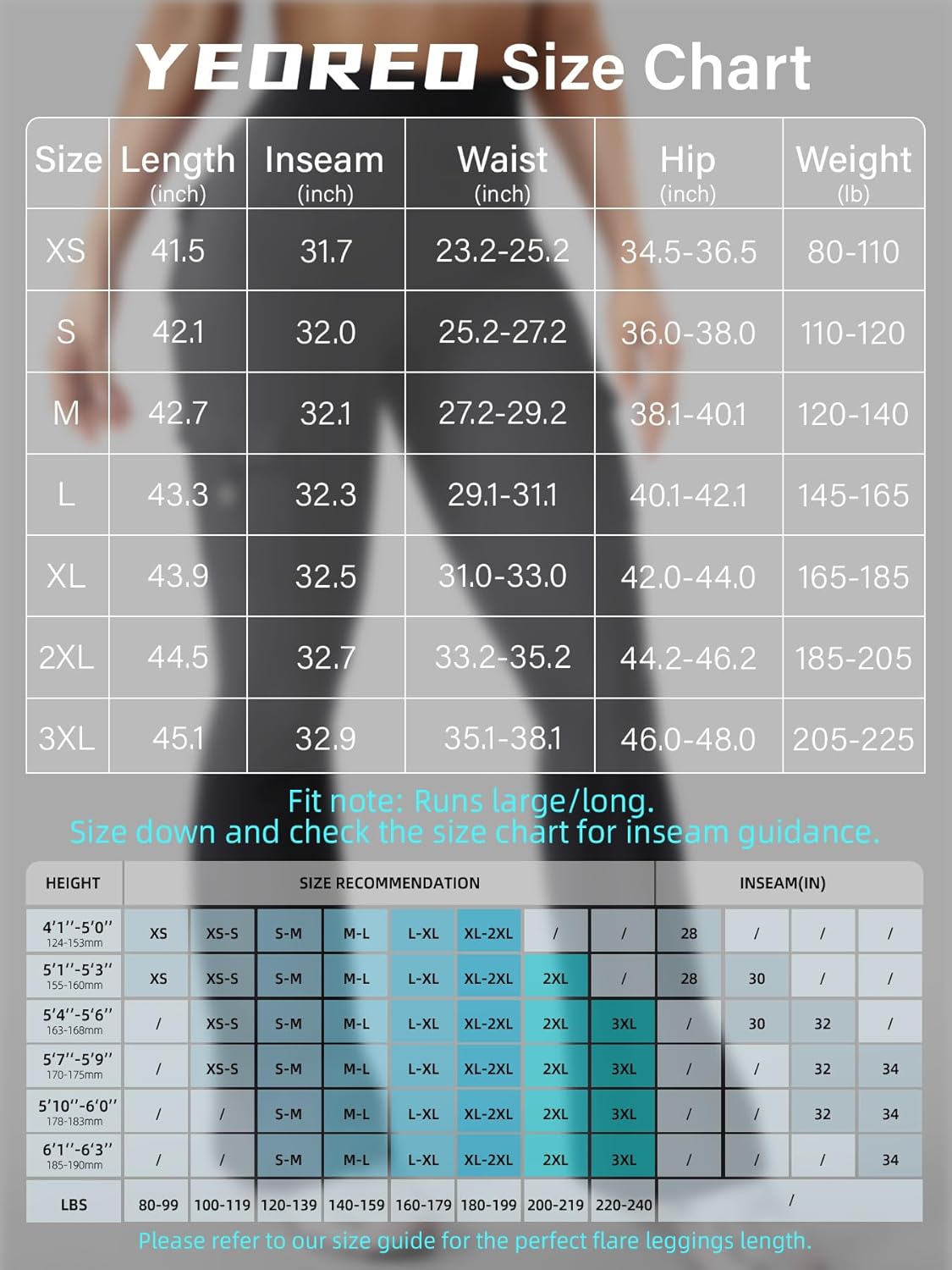 YEOREO CoreFlex Women Workout Flare Leggings