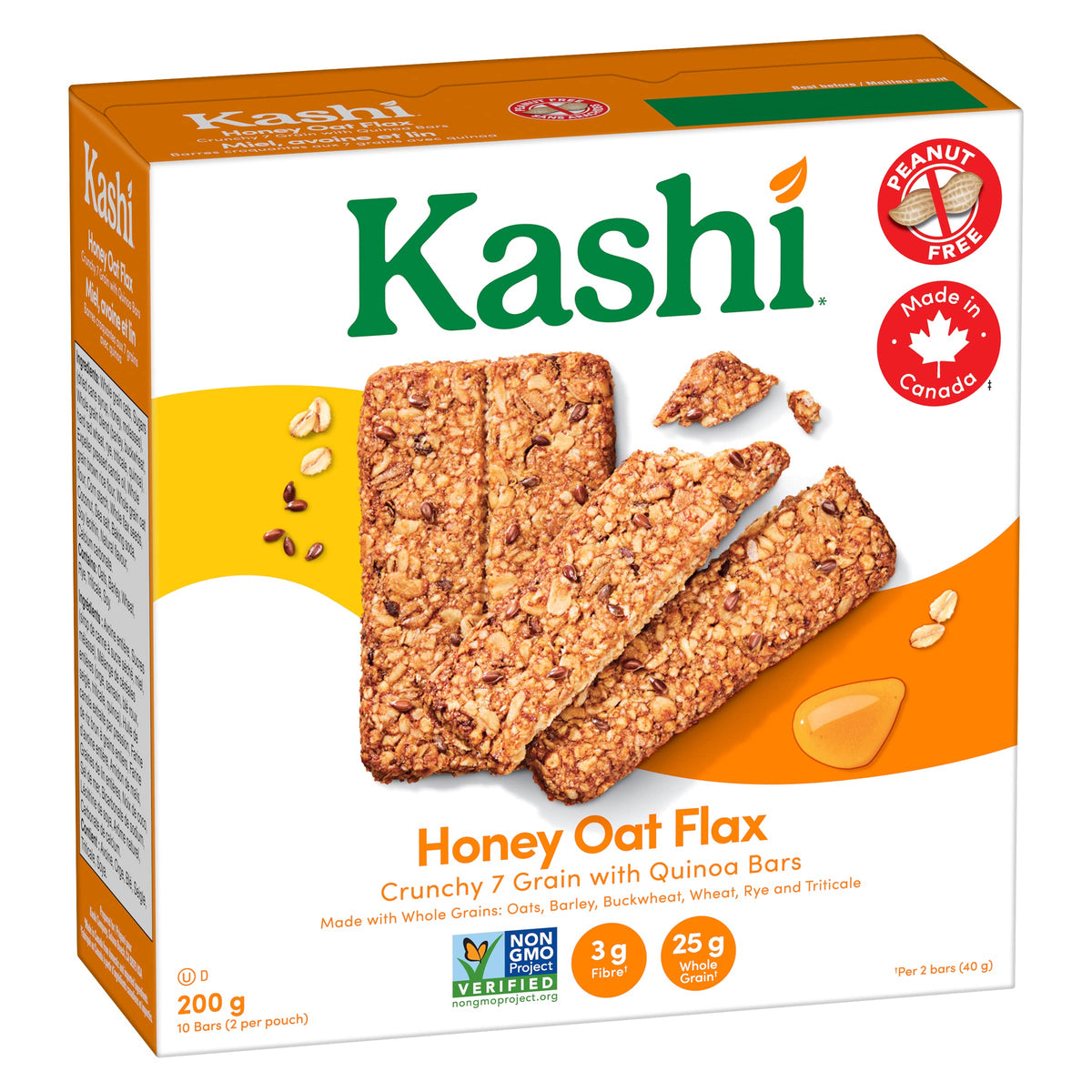 Kashi, 7 Grain, Honey Oat Flax with Quinoa, 10 bars, 200g/7.1oz, Canadian}