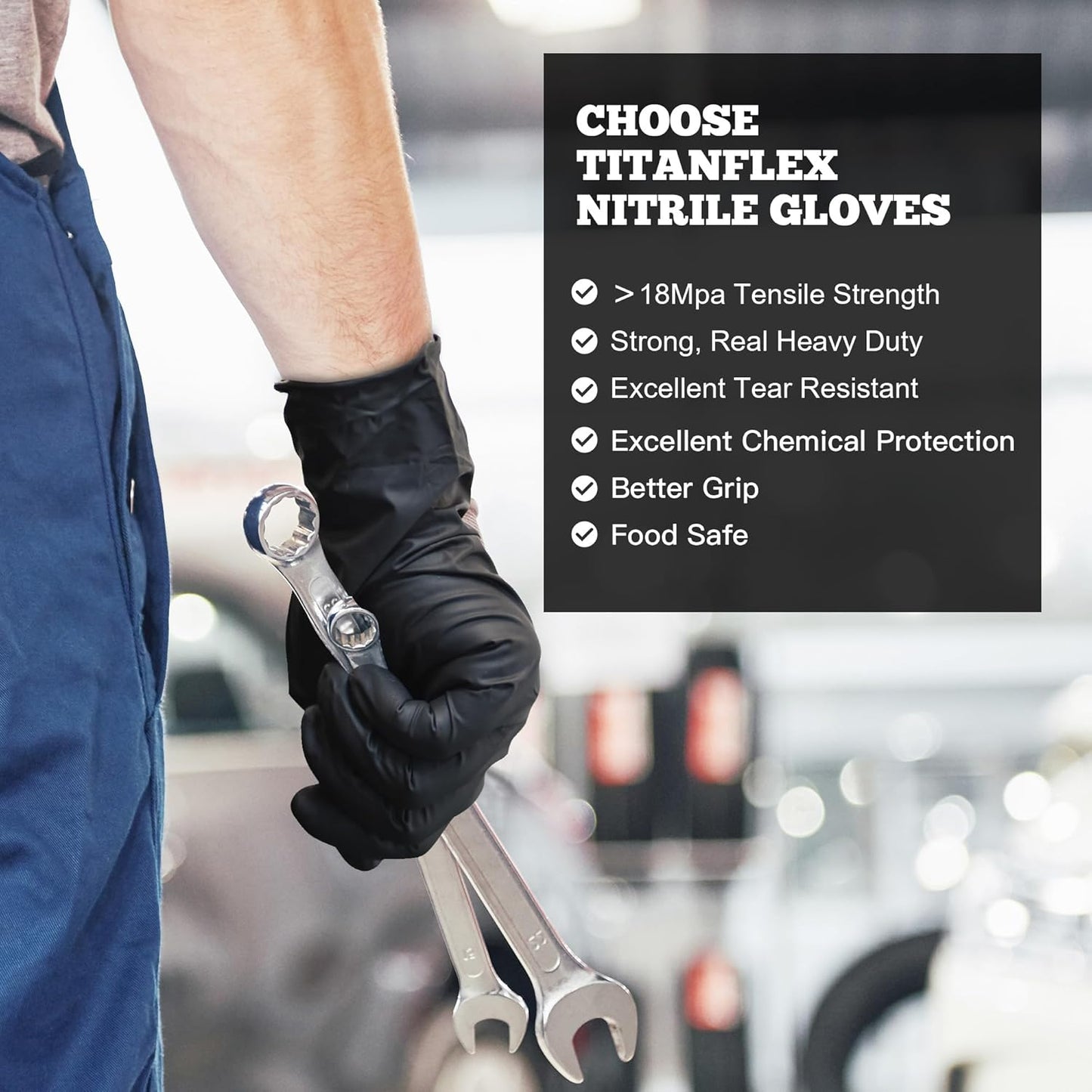 TitanFlex Disposable Nitrile Exam Gloves: Heavy-Duty Protection for Various Needs