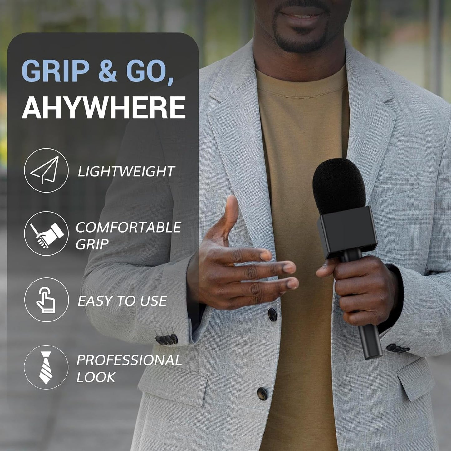 TONOR Handheld Adaptor for Interview Mic: Elevate Your Vlogging and Reporting Game