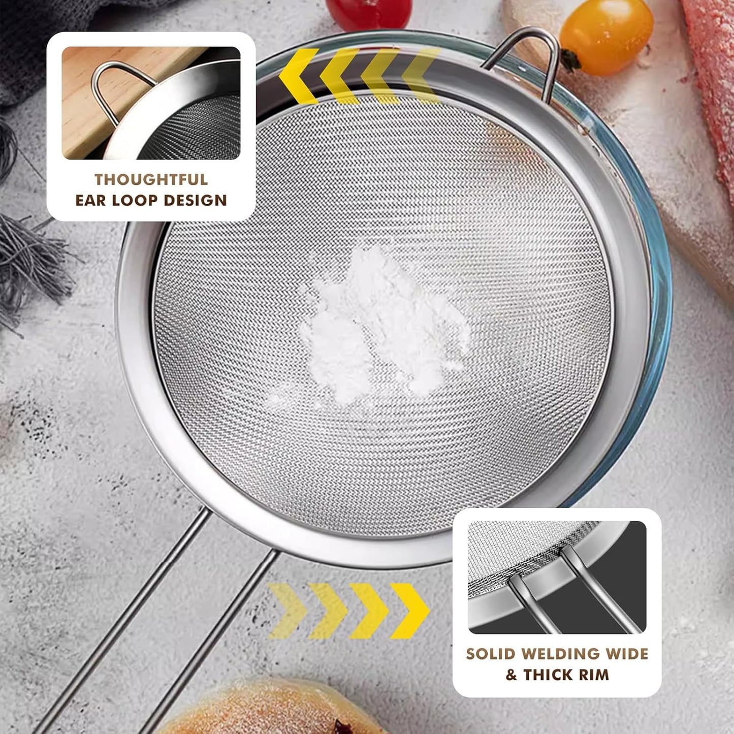 NileHome 3 Piece Mesh Strainers: A Kitchen Essential